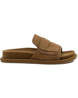 Palomitas By Paloma Barcelo' Caliope Suede Flat Sandals - Brown