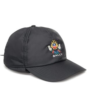 Bally Embroidered Aviator Hat - Blue