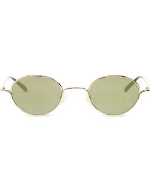 McQueen Oval-Frame Sunglasses - Green