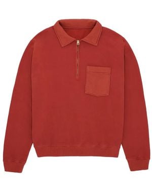 Fortela Yale Half-Zip Sweatshirt - Red
