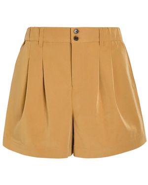 Varley Tansy Geplooide Shorts Met Ceintuur - Naturel