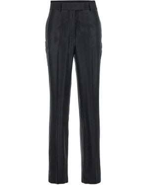 Semicouture Belt-loop wool trousers - Azul