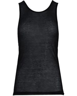 Ann Demeulemeester Fonsin Jersey Tank Top - Black