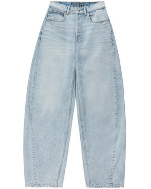 Alexander Wang Crystal-Logo Oversized Jeans - Blue
