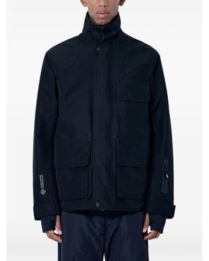 Moncler Andes High-Neck Flap-Pocket Ski Jacket - Blue