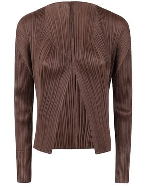 ♦️週末SALE PLEATS PLEASE プリーツプリーツ　カーディガン 長袖 ISSEY MIYAKE イッセイ ミヤケ PLEATS PLEASE プリーツプリーズ