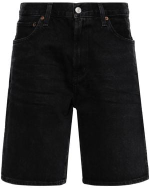 Agolde Vida High-Rise Denim Shorts - Black