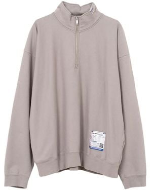 in・stru(men-tal) Half-Zip Label Sweatshirt - Gray