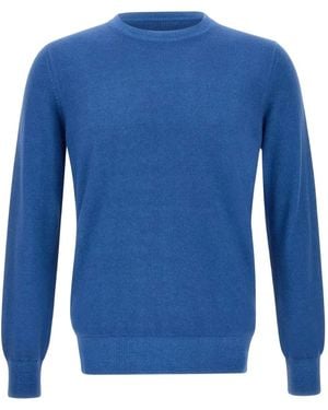 Kangra Klassischer Kaschmirpullover - Blau