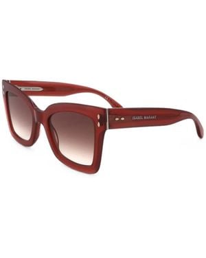 Isabel Marant Square-Frame Sunglasses - Red