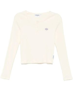 Chocoolate Logo-Embroidered T-Shirt - White