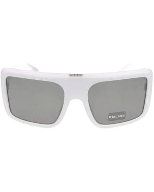 Police Beyond Rectangle-Frame Sunglasses - Grey