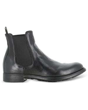 Officine Creative Chronicle Elasticated-Side Leather Boots - Black
