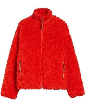 Jil Sander Fleece Zipped Jacket - Red