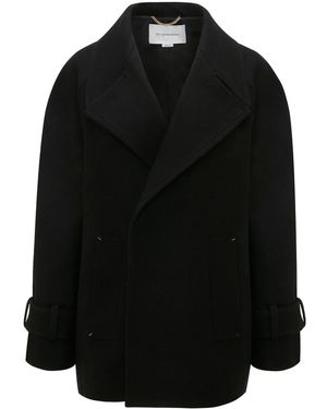 Victoria Beckham ステッチディテール ピーコート - ブラック