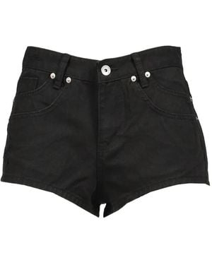 BOHEMSEO Distressed Double-Pocket Mini Shorts - Black