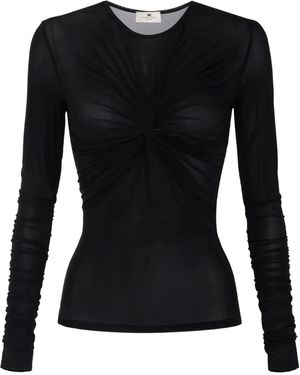 Elisabetta Franchi ロングスリーブ トップ - ブラック