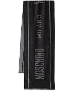 Moschino Sciarpa Con Frange - Nero