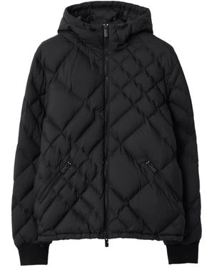 Burberry Plumífero Con Capucha - Negro