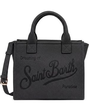 MC2 Saint Barth Medium Vanity Leather Tote Bag - Black