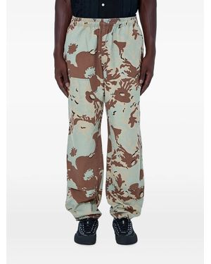 NOMARHYTHM Camouflage-Print Elasticated-Waistband Trousers - Natural