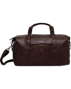 Aeronautica Militare Reisetasche Aus Leder - Braun