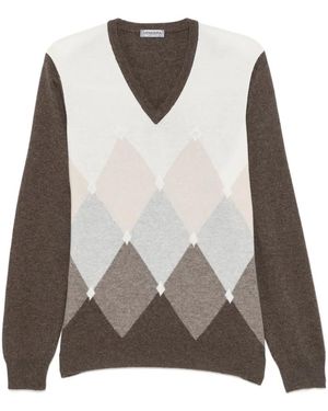 Vengera Pullover Mit Argyle-Muster - Braun