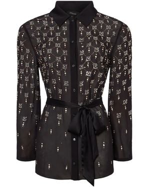 Temperley London ビーズトリム シャツ - ブラック
