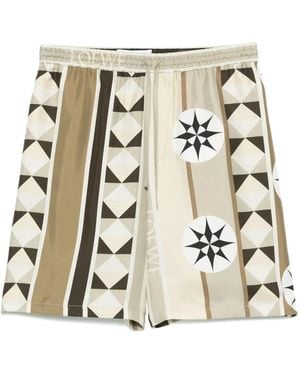 Loewe Printed Silk Shorts - Natural