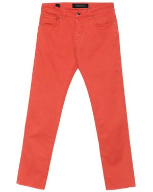 Hand Picked Ravello Jeans Mit Logo-Patch - Rot