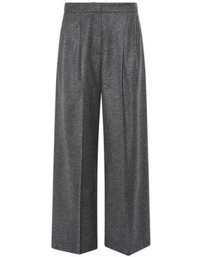 Yves Salomon Loro Piana Pleated Trousers - Grey