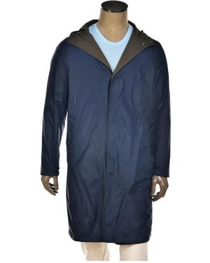 Kiton Iat Hooded Coat - Blue