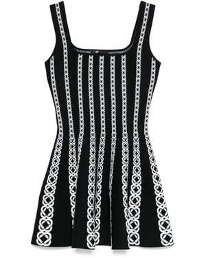Maje Jacquard Knitted Mini Dress - Black