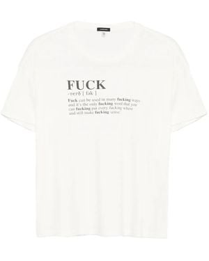R13 Lettering-Print T-Shirt - White