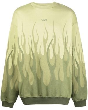 Vision Of Super Flame-Printed Sweatshirt - Green