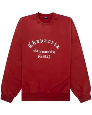 Willy Chavarria Community Center スウェットシャツ - レッド
