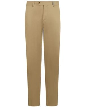 Philipp Plein Logo-Plaque Trousers - Natural
