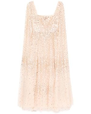 Needle & Thread Kleid Mit Cape-Ärmeln - Natur