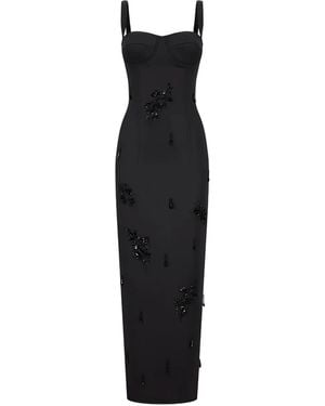 Des Phemmes Abito Midi Con Perline - Nero