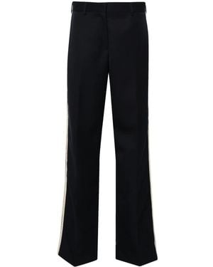 Palm Angels High-Waist Straight-Leg Pants - Blue