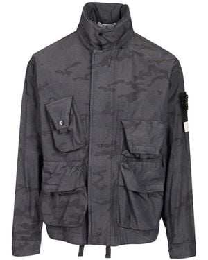 Stone Island Ripstop Camouflage Jacket - Grey