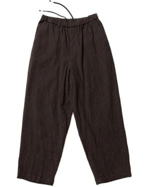 CALMLENCE Pinstripe-Pattern Straight-Leg Trousers - White