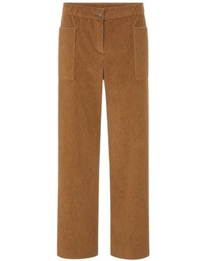 Kristina Ti Corduroy Patch-Pocket Trousers - Brown