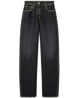 Versace Studded Denim Trousers - Black