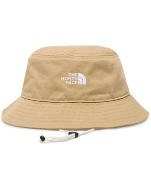 The North Face Logo-Embroidered Bucket Hat - Natural