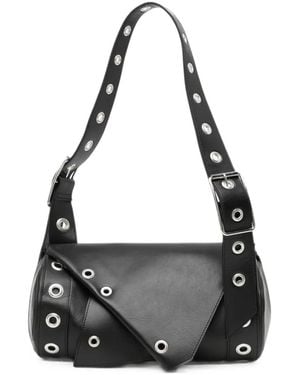 Limi Feu Sac Porté Épaule À Détails D'Œillets - Black