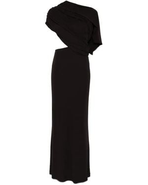 Alberta Ferretti Draped Maxi Skirt Set - Black