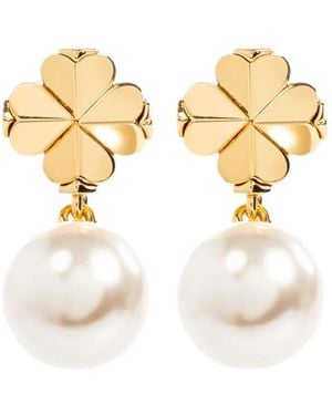 Kate Spade Orecchini Pendenti Flower Pearl - Metallizzato
