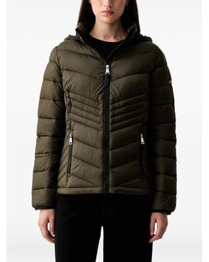 DKNY Plumífero Con Capucha - Negro