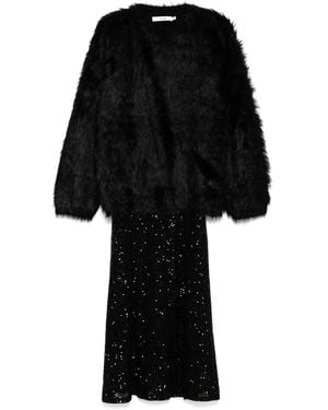 B+ AB Sequin Dress Set - Black